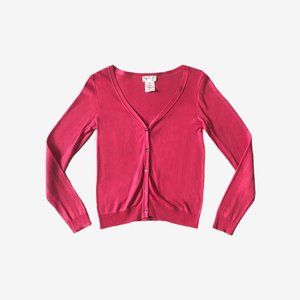 Vintage Pink Button-Up Long Sleeve Cardigan by Agnes B.